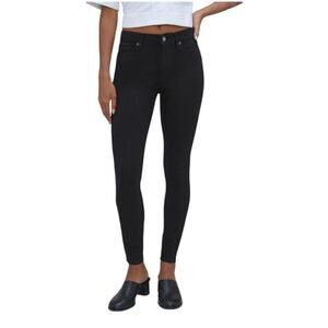 Everlane Mid Rise Skinny Jeans Black Size 27 Ankle Stretch Denim EUC